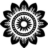 Boho - Black and White Isolated Icon - Vector illustration