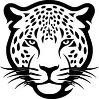 leopardo - minimalista y plano logo - vector ilustración