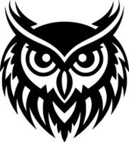 Owl - Black and White Isolated Icon - Vector illustration