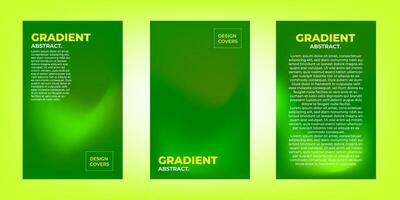 Colorful gradient background template copy space set. gradation backdrop for poster, banner, flyer, brochure, leaflet, pamphlet, or cover. vector