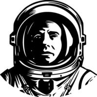 astronauta - minimalista y plano logo - vector ilustración