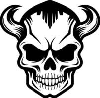 Skull - Black and White Isolated Icon - Vector illustration