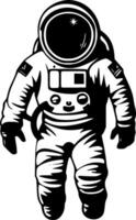 astronauta, minimalista y sencillo silueta - vector ilustración