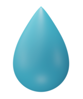 Drop water isolated on transparent background. ecology concept. 3D render illustration png