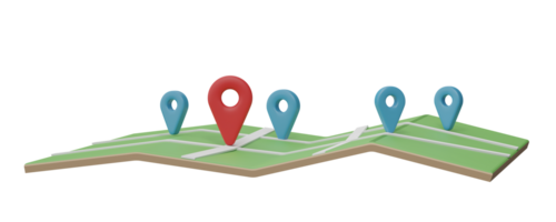 Locator mark of map and location pin or navigation icon sign Isolated on transparent background. png