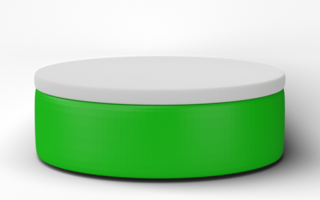 3d, cilindro podio monitor escena de mínimo geométrico plataforma base aislado en transparente antecedentes png archivo.