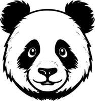 Panda, Minimalist and Simple Silhouette - Vector illustration
