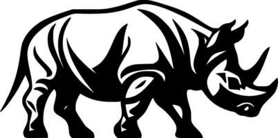 Rhinoceros, Minimalist and Simple Silhouette - Vector illustration