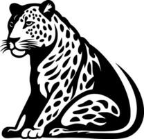 leopardo, minimalista y sencillo silueta - vector ilustración