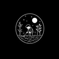 Garden, Minimalist and Simple Silhouette - Vector illustration