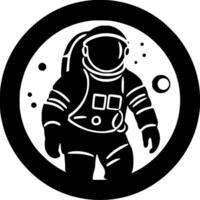 astronauta, minimalista y sencillo silueta - vector ilustración