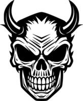 Skull - Black and White Isolated Icon - Vector illustration