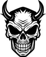 Skull - Black and White Isolated Icon - Vector illustration