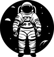 astronauta, minimalista y sencillo silueta - vector ilustración