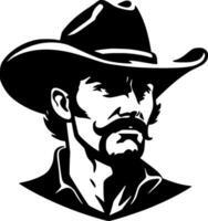 Western, Black and White Vector illustration