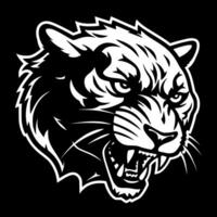 Panther, Black and White Vector illustration