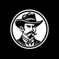 Western, Black and White Vector illustration