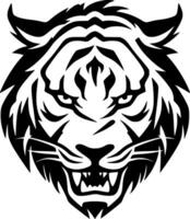 Tiger - Black and White Isolated Icon - Vector illustration