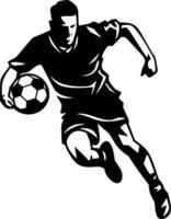 Football - Black and White Isolated Icon - Vector illustration