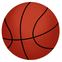 Basketball, textured and shading, isolated icon png