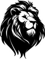 Lion - Black and White Isolated Icon - Vector illustration