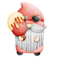 sommar tomte, isglass gnome illustration png