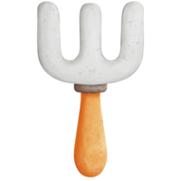 a cartoon hand with a shovel on it png