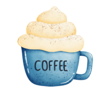 coffee cup with whipped cream png
