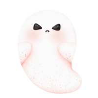 Cute ghost with black eyes and a white face png