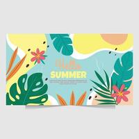 antecedentes y ilustración de increíble verano ambiente con vistoso estilo vector