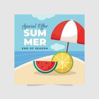 Poster or banner for Best of Summer and Year End Sale vector