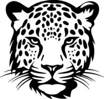 leopardo, negro y blanco vector ilustración