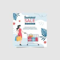 poster and banner to Embrace the Best of Summer and Year End Sale vector