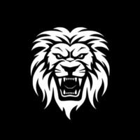 Lion - Black and White Isolated Icon - Vector illustration