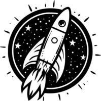 Rocket - Minimalist and Flat Logo - Vector illustration