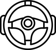 Steering Wheel Vector Icon Design