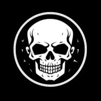 Skull - Black and White Isolated Icon - Vector illustration