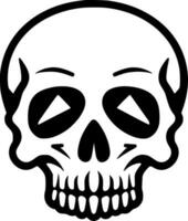 Skull - Black and White Isolated Icon - Vector illustration