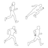 running person icon vector