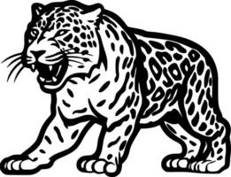 Leopard, Minimalist and Simple Silhouette - Vector illustration