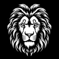 Lion - Black and White Isolated Icon - Vector illustration