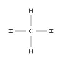 Methane molecule icon vector