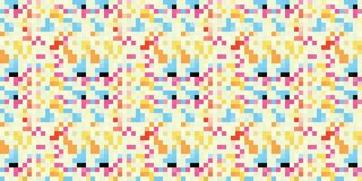 Pixelated Colorful Vibrant Geometric grid modern abstract pixel Noise Vector texture, Tile seamless pattern background