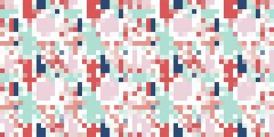 Pixelated Colorful Vibrant Geometric grid modern abstract pixel Noise Vector texture, Tile seamless pattern background