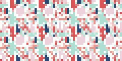 Pixelated Colorful Vibrant Geometric grid modern abstract pixel Noise Vector texture, Tile seamless pattern background