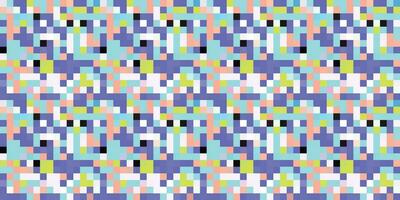 Pixelated Colorful Vibrant Geometric grid modern abstract pixel Noise Vector texture, Tile seamless pattern background