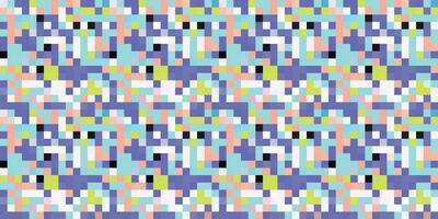 Pixelated Colorful Vibrant Geometric grid modern abstract pixel Noise Vector texture, Tile seamless pattern background