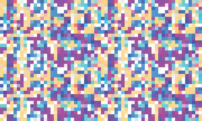 Pixelated Colorful Vibrant Geometric grid modern abstract pixel Noise Vector texture, Tile seamless pattern background