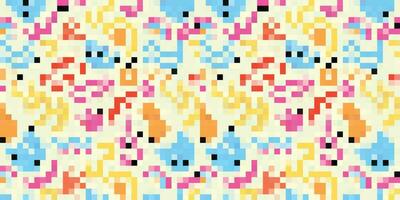 Pixelated Colorful Vibrant Geometric grid modern abstract pixel Noise Vector texture, Tile seamless pattern background