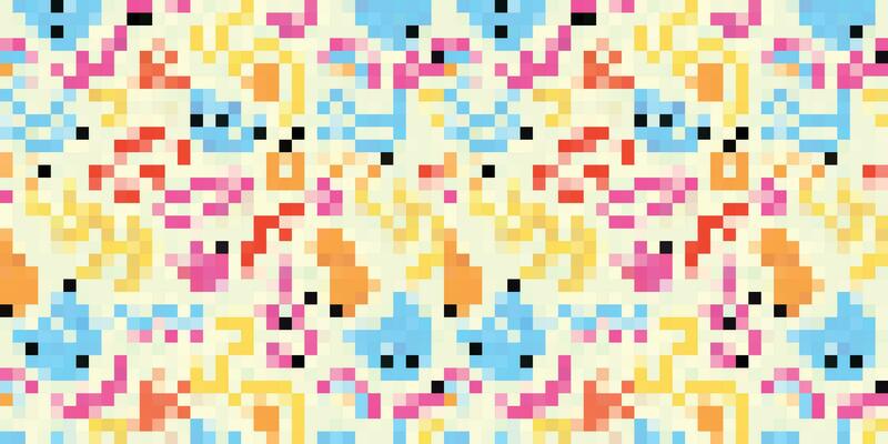 Pixelated Colorful Vibrant Geometric grid modern abstract pixel Noise Vector texture, Tile seamless pattern background